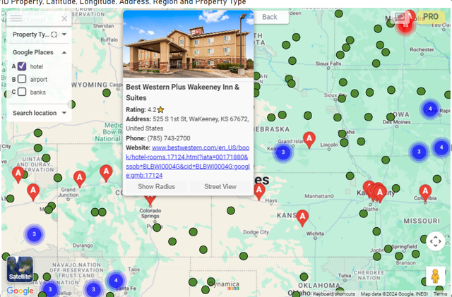 Google Places search configuration